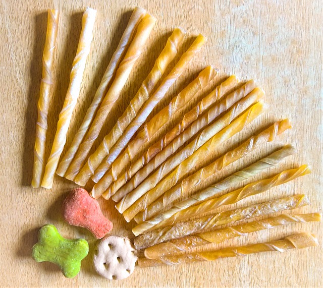 a display of dog treats