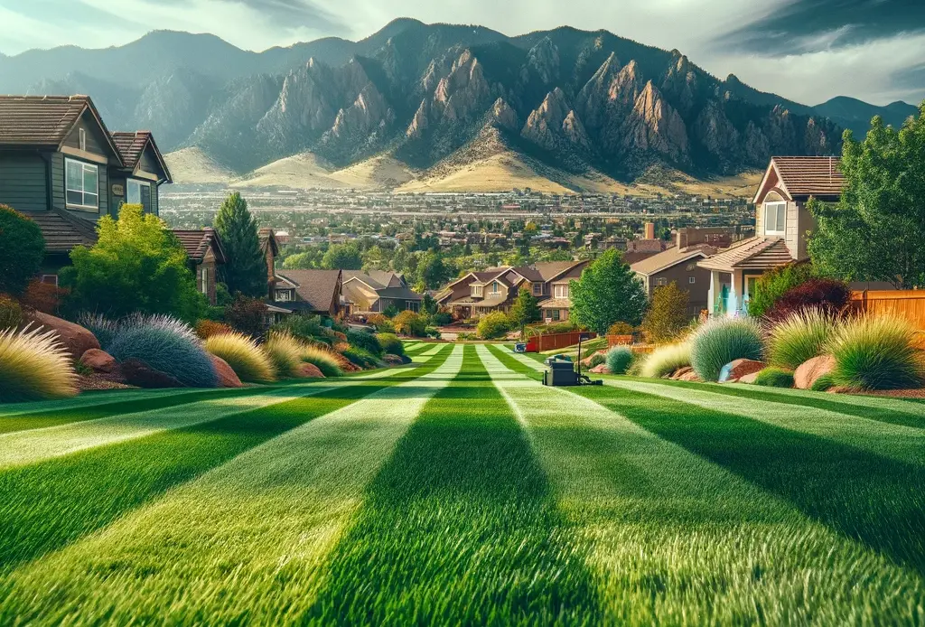 freshly cut lawn in colorado